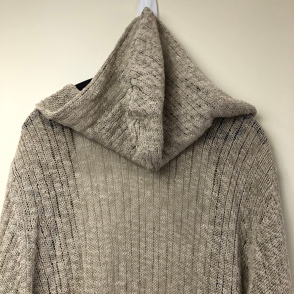 J Jill Cardigan Large Sweater Open Longline Knit Lagenlook Beach Grandma Minimal - Picture 11 of 16